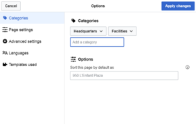 Category editor